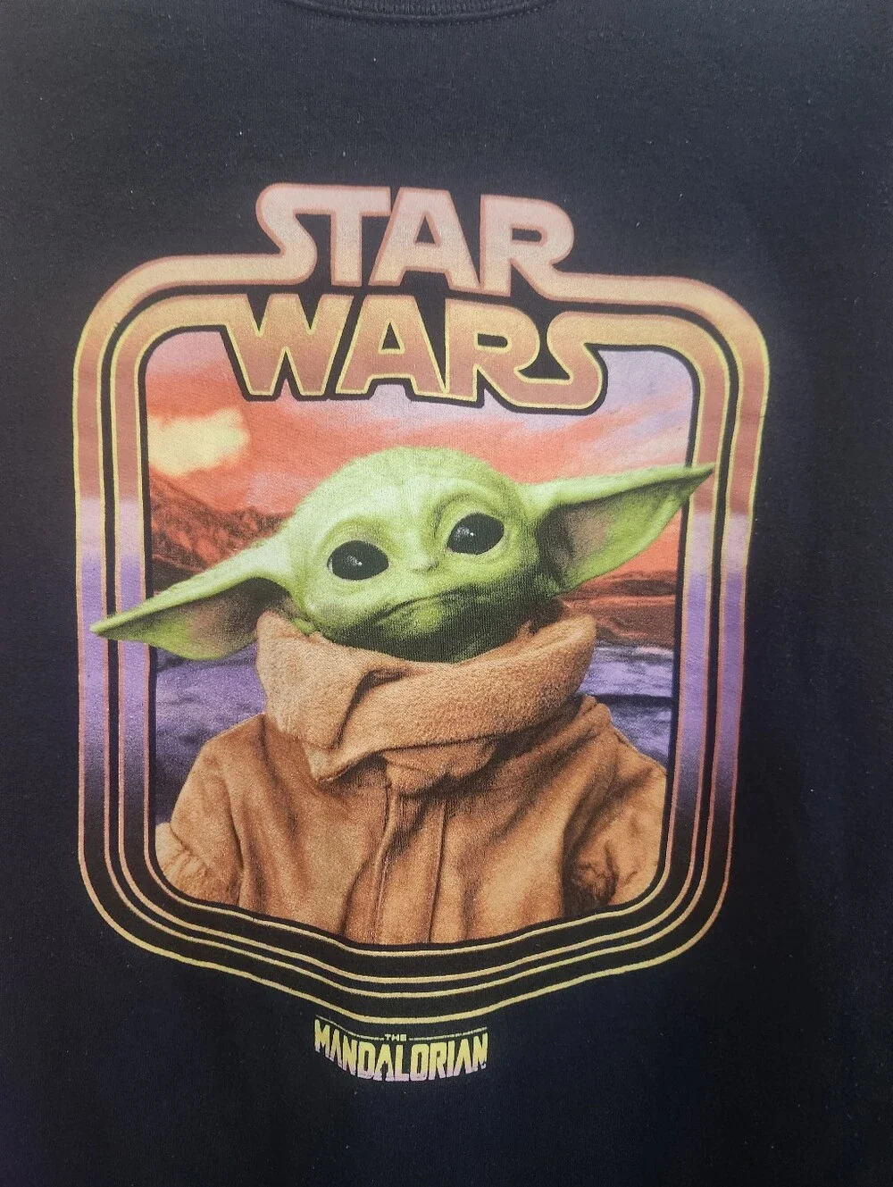 Star Wars Navy Crewneck Sweatshirt with Grogu Graphic